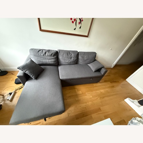 Used Lilola Home Paisley Dark Gray Linen Sleeper Sofa for sale on AptDeco