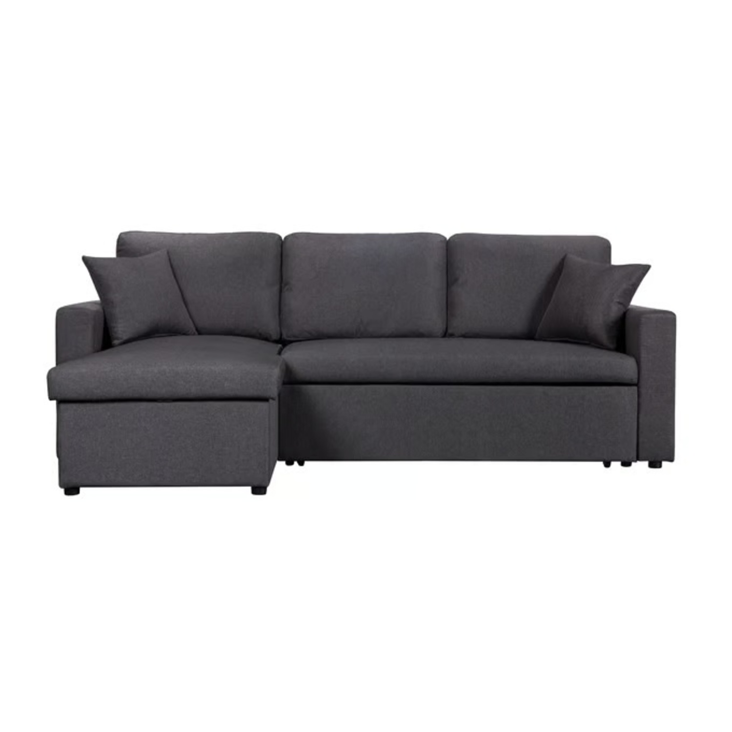 Lilola Home Paisley Dark Gray Linen Sleeper Sofa - image-6
