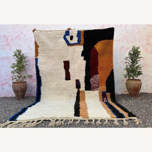 Used Moroccan Wool Beni Ourain Rug for sale on AptDeco