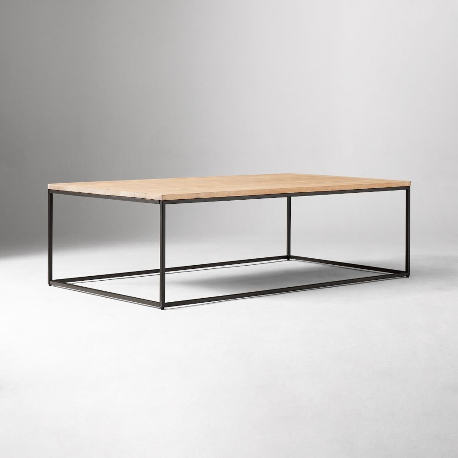 West Elm Streamline Light Brown Wood Coffee Table - image-5