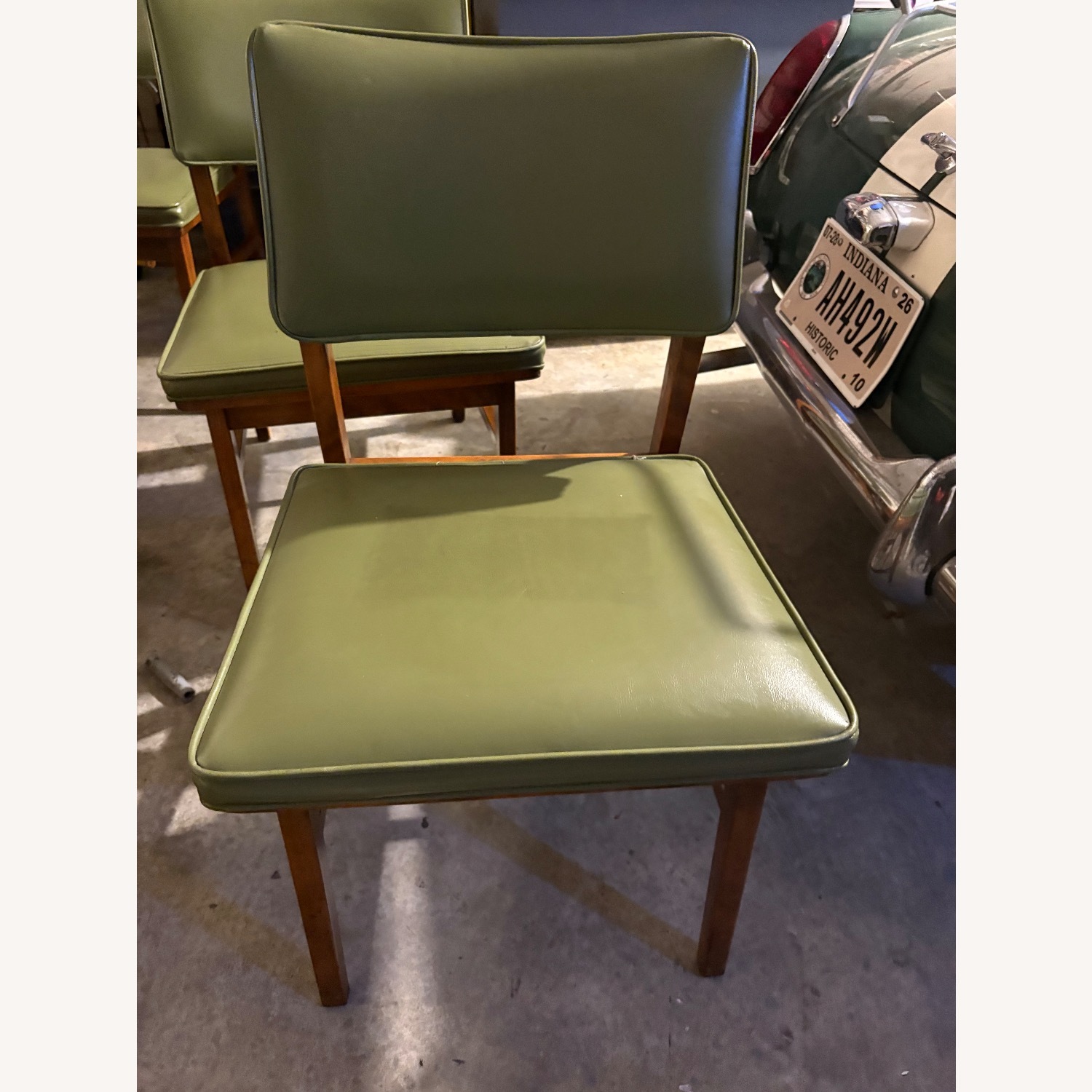 Jasper Chair Company Green Leather Accent Chairs - image-2