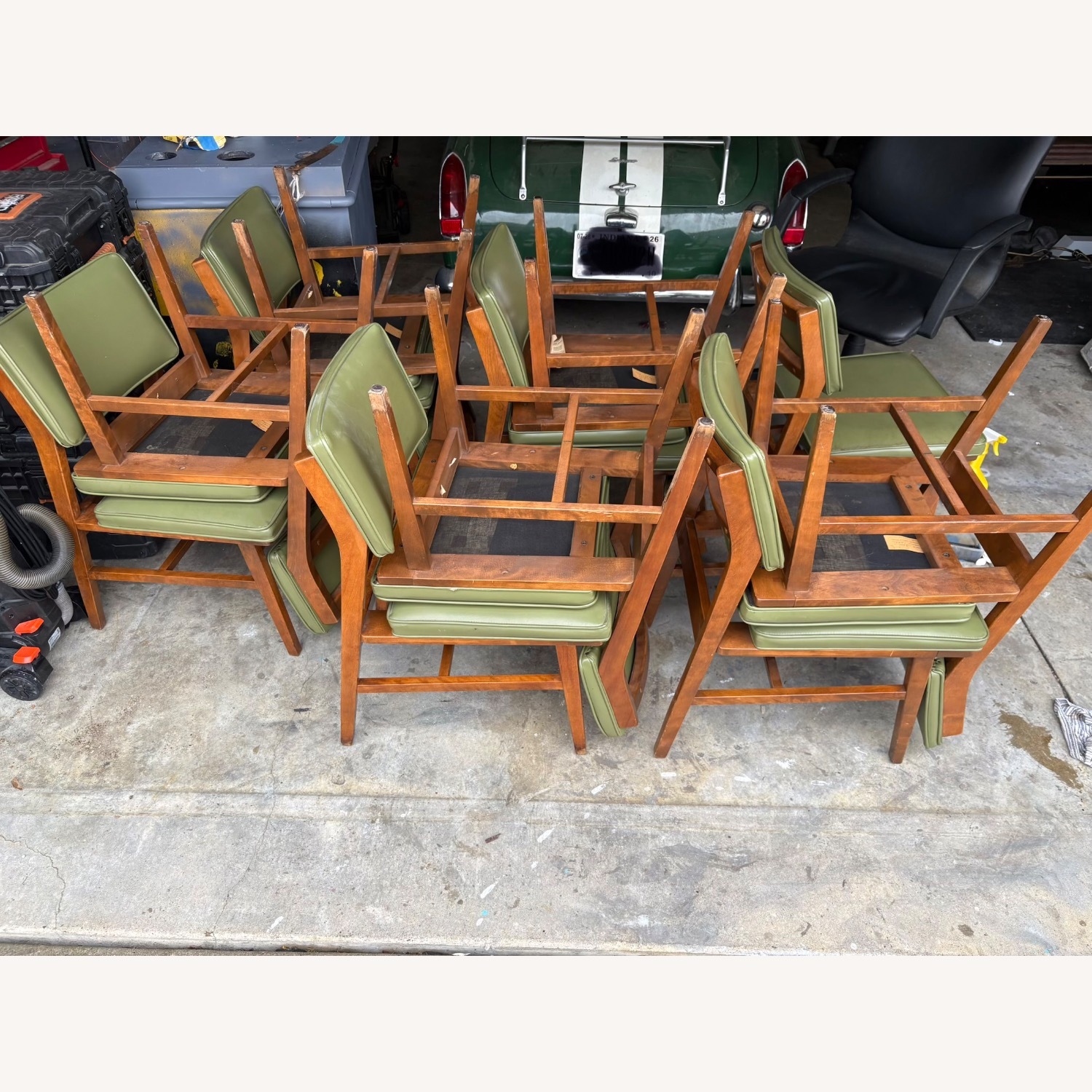 Jasper Chair Company Green Leather Accent Chairs - image-1