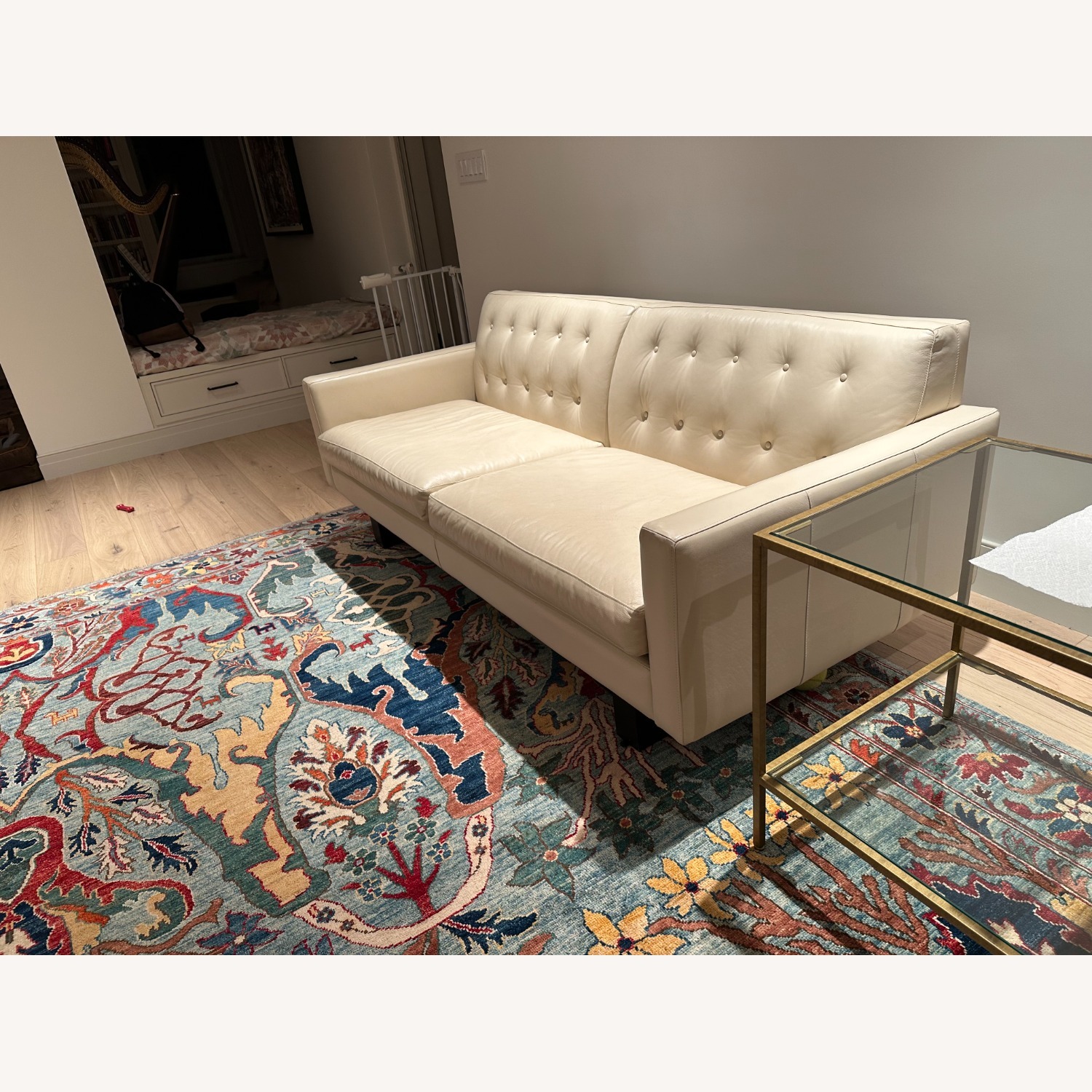 Room & Board Wells Cape Cream Leather Sofa - image-1