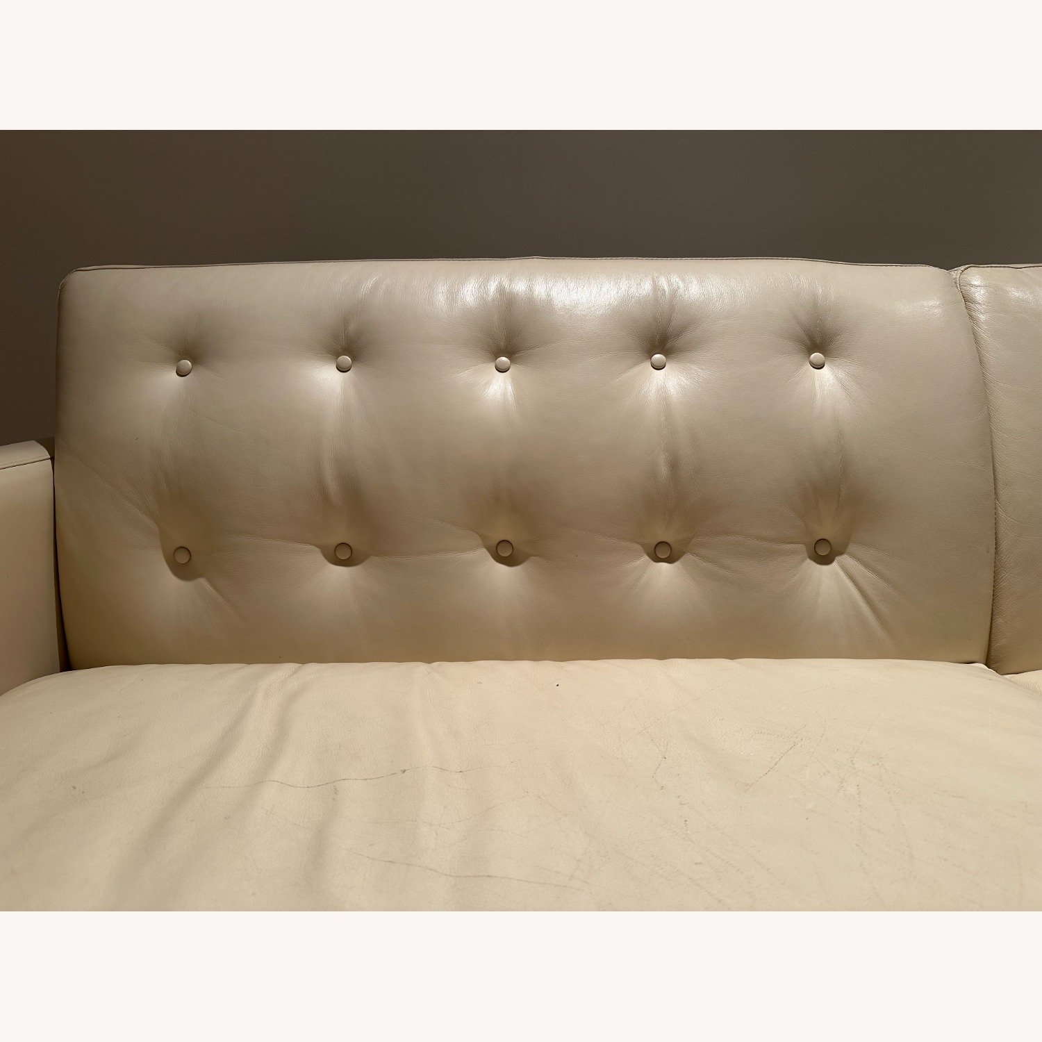 Room & Board Wells Cape Cream Leather Sofa - image-7