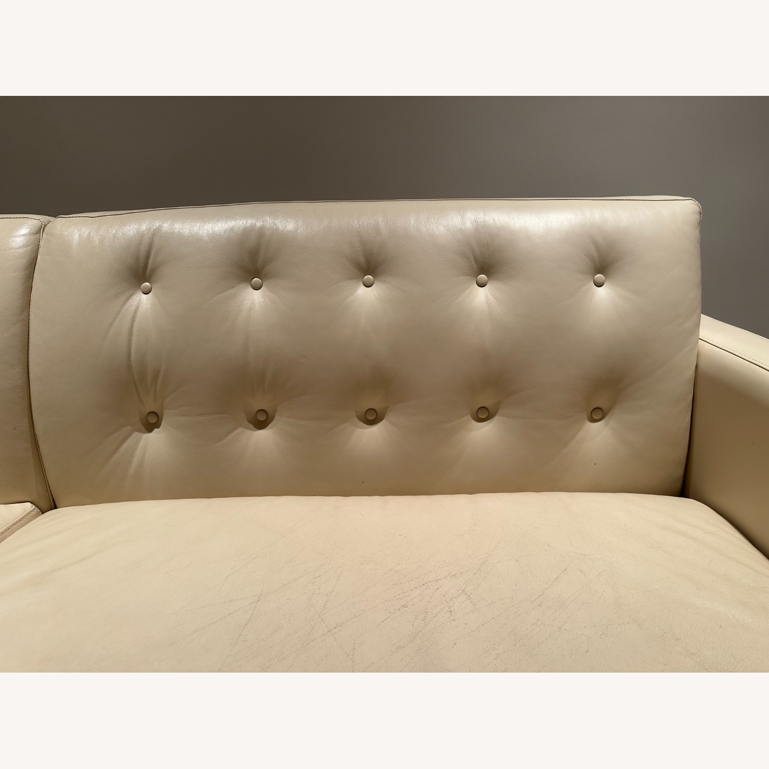 Room & Board Wells Cape Cream Leather Sofa - image-6