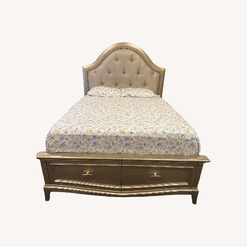 Used Neiman Marcus Designer Tufted Queen Bed  for sale on AptDeco