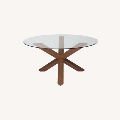 Used Article Trina Glass Dining Table for sale on AptDeco