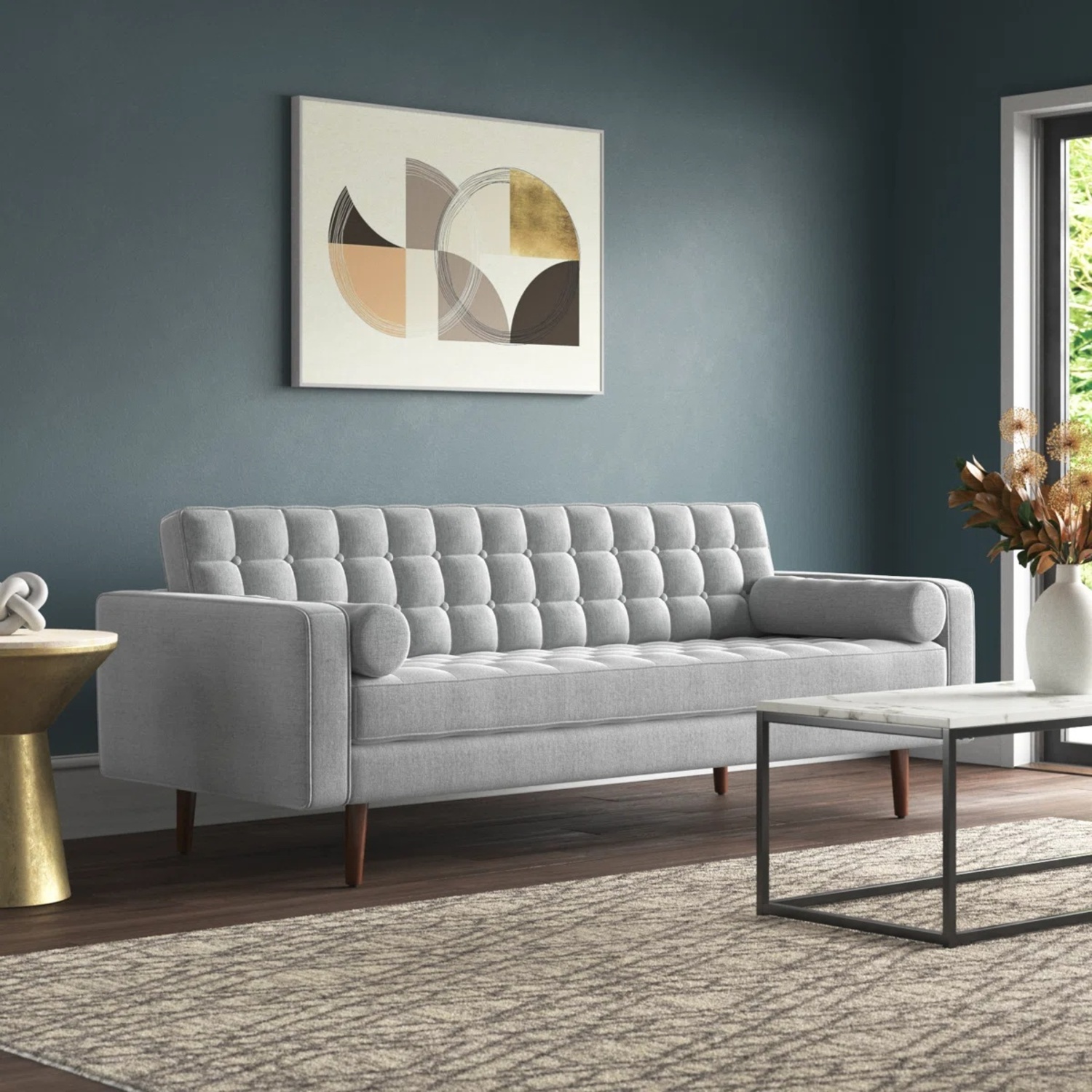 Custom Made Mid Century Modern Style Sofa - image-7