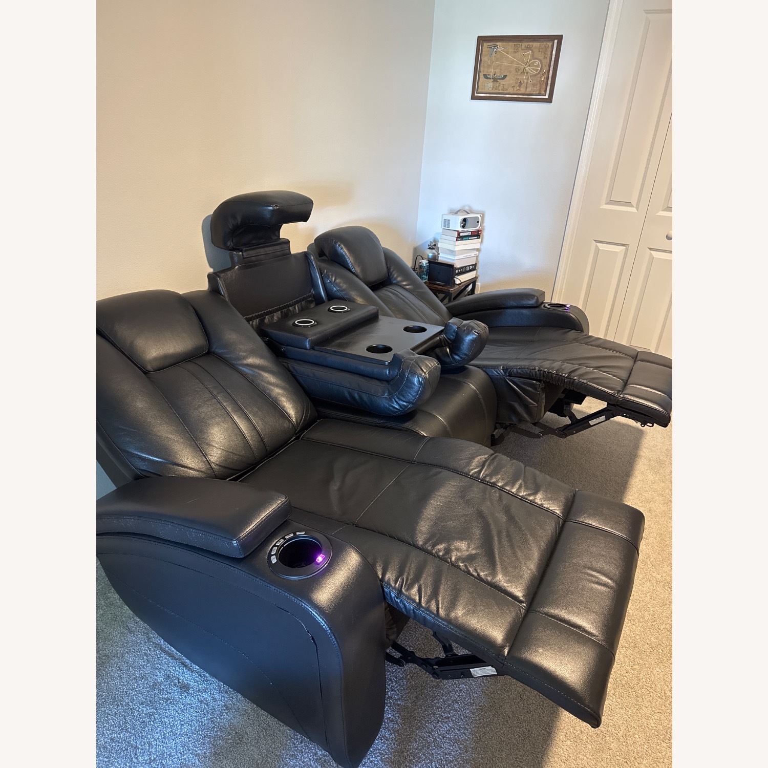 Rooms To Go Kingvale Black Leather Recliner - image-2