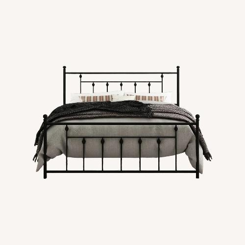 Used Black Metal Bed Frame - Queen for sale on AptDeco