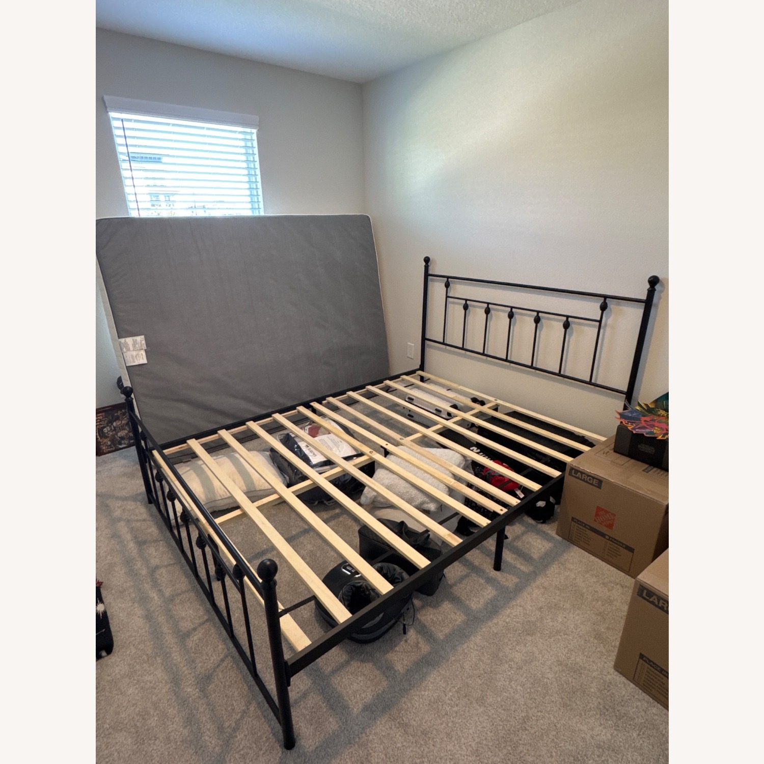 Black Metal Bed Frame - Queen - image-2
