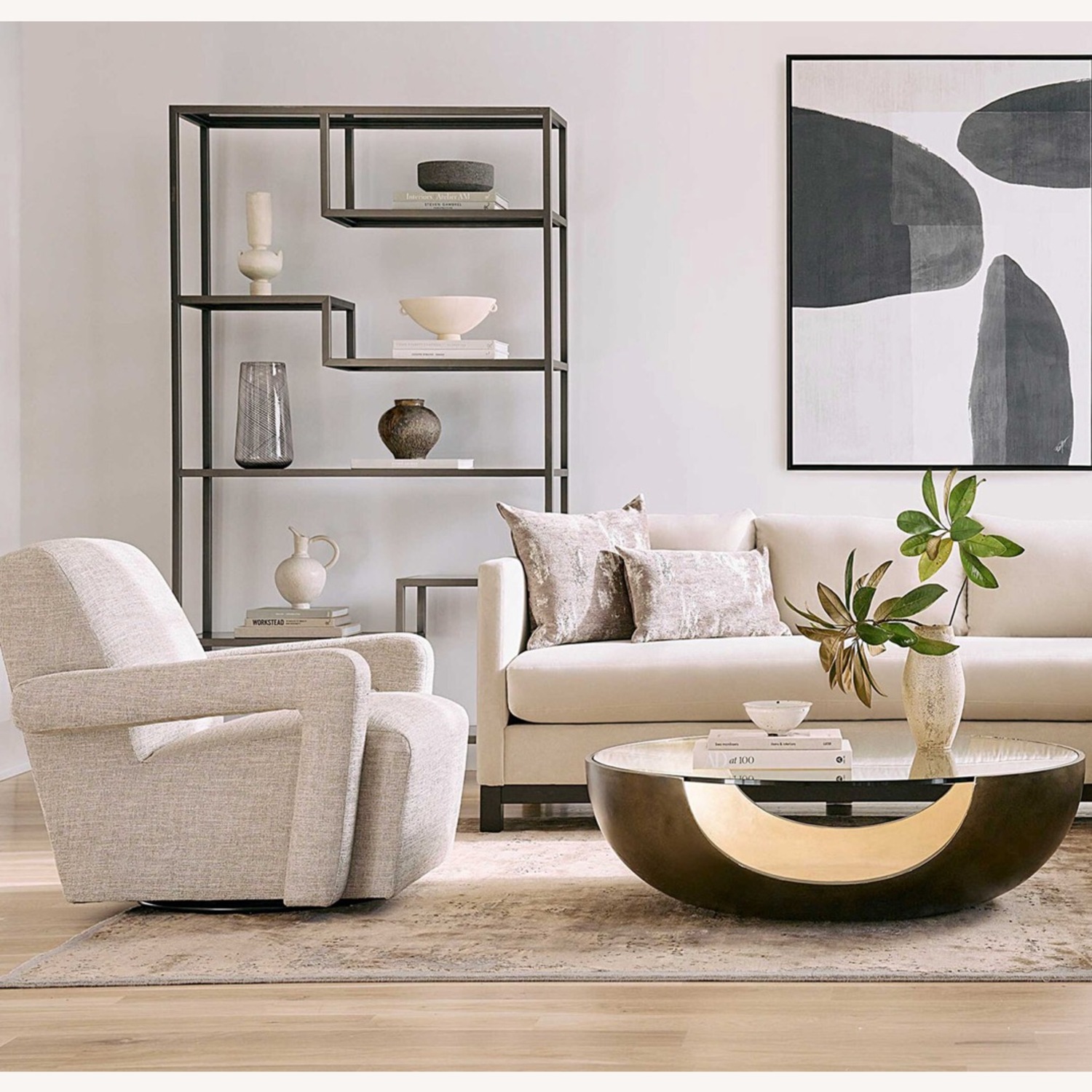 Mitchell Gold + Bob Williams Filmore Bronze Bookcase - image-4