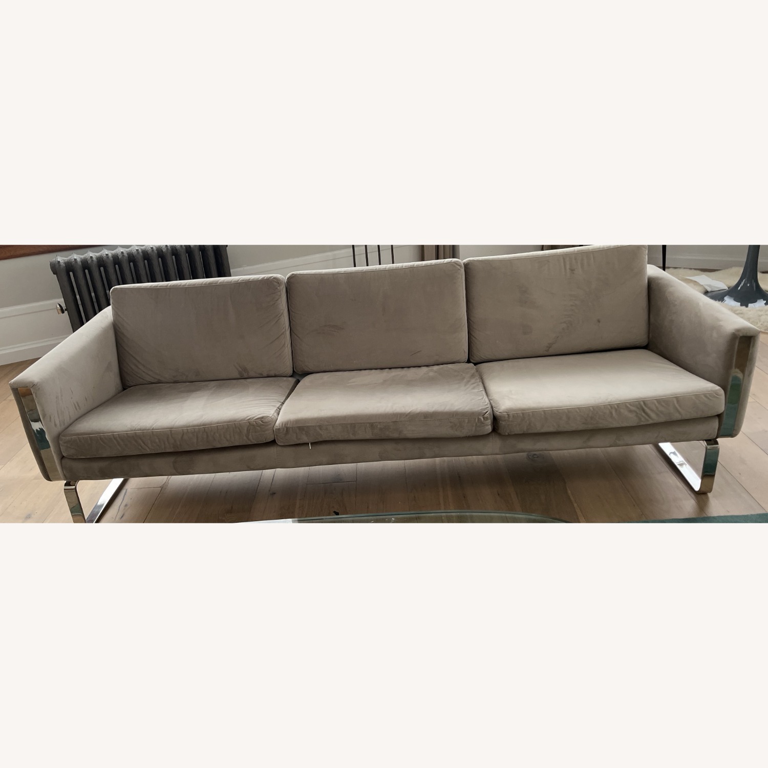 Hans Wegner White Leather 3+ Seater Sofa - image-2