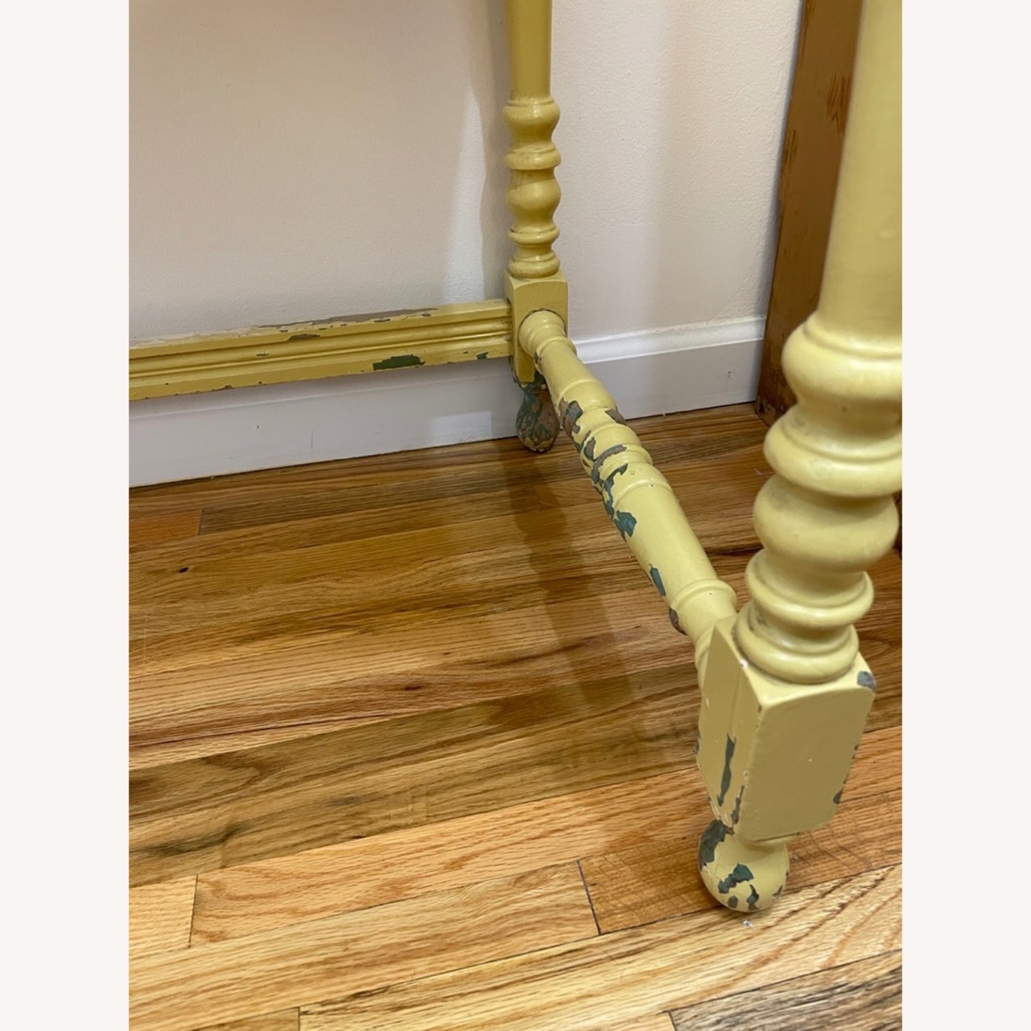 Vintage Mid-Century Solid Wood Vanity & Bench - image-7