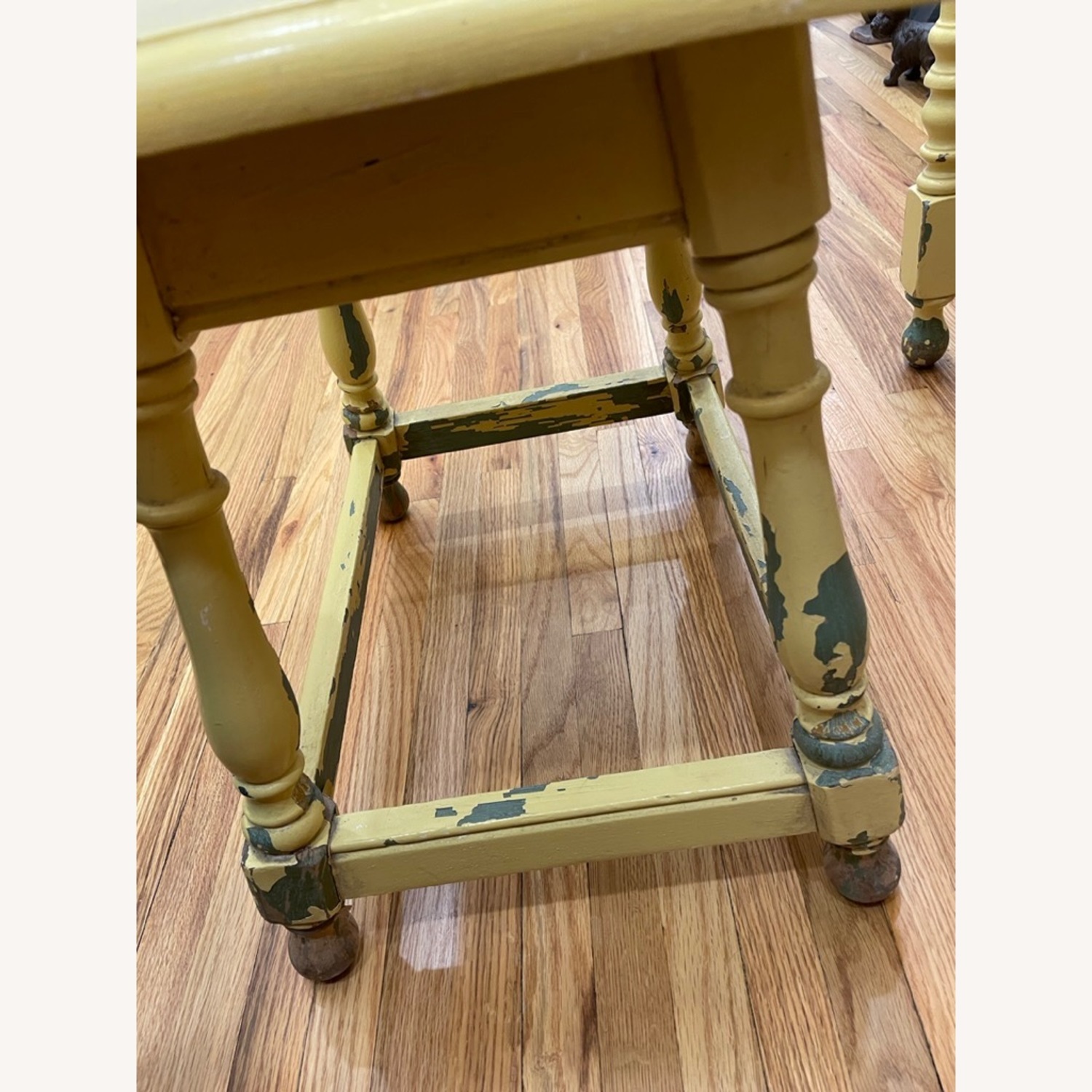 Vintage Mid-Century Solid Wood Vanity & Bench - image-2