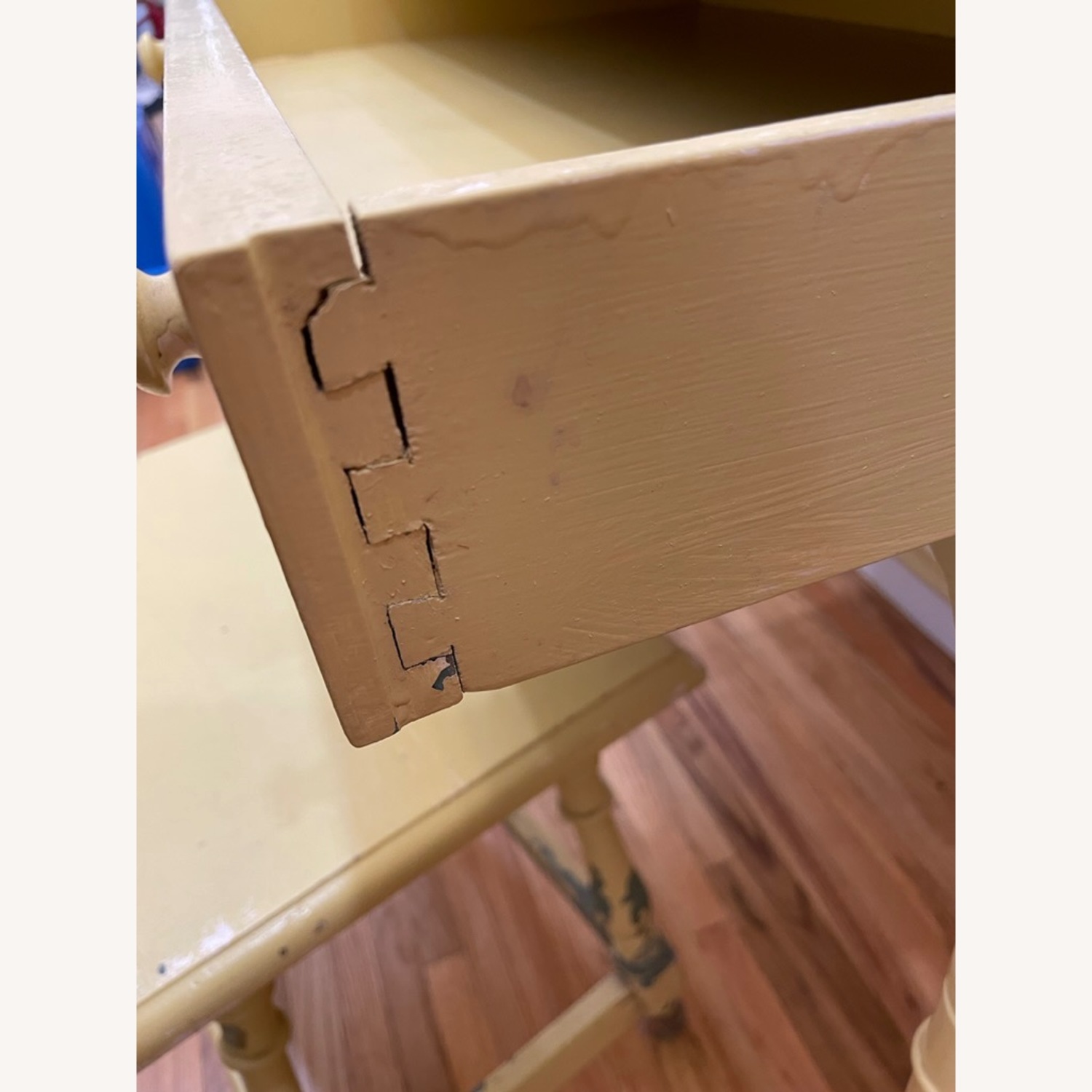 Vintage Mid-Century Solid Wood Vanity & Bench - image-3