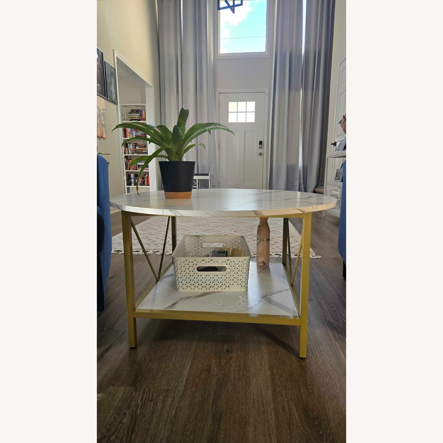 Modern Farmhouse Round Coffee Table - image-4