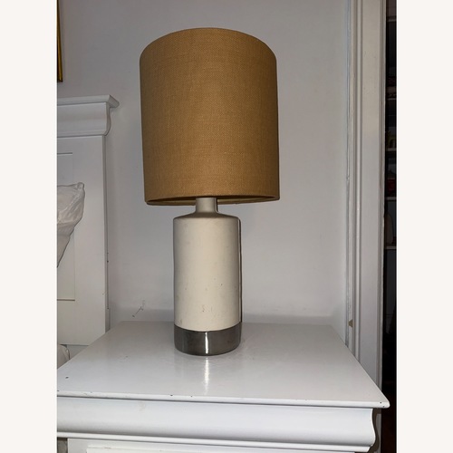 Used West Elm White Clay Table Lamp for sale on AptDeco