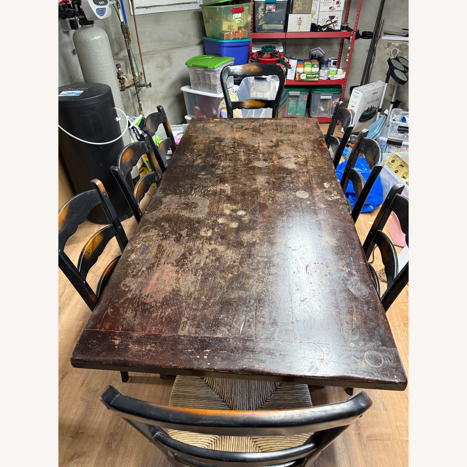 Black Wood Dining Table - image-1