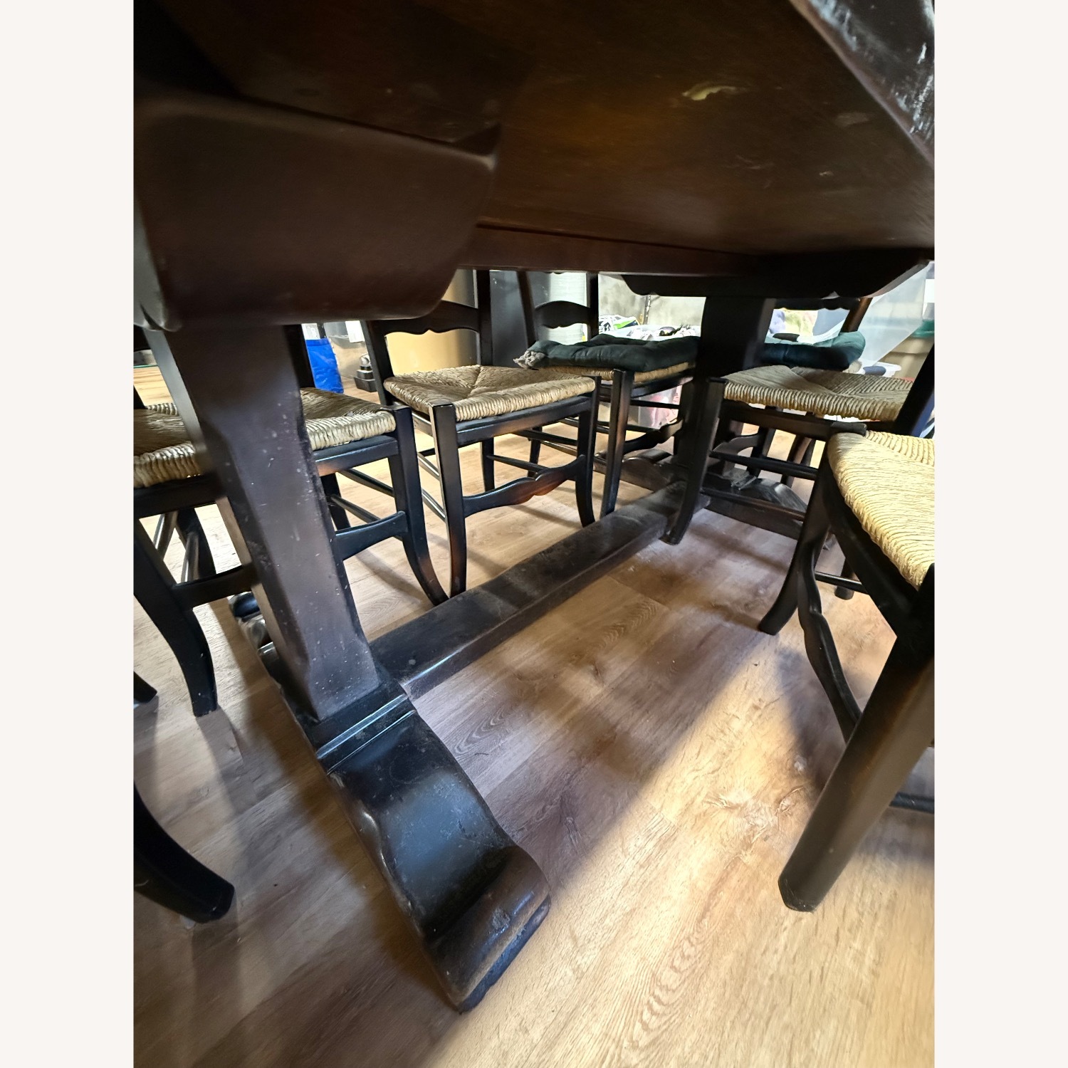 Black Wood Dining Table - image-5