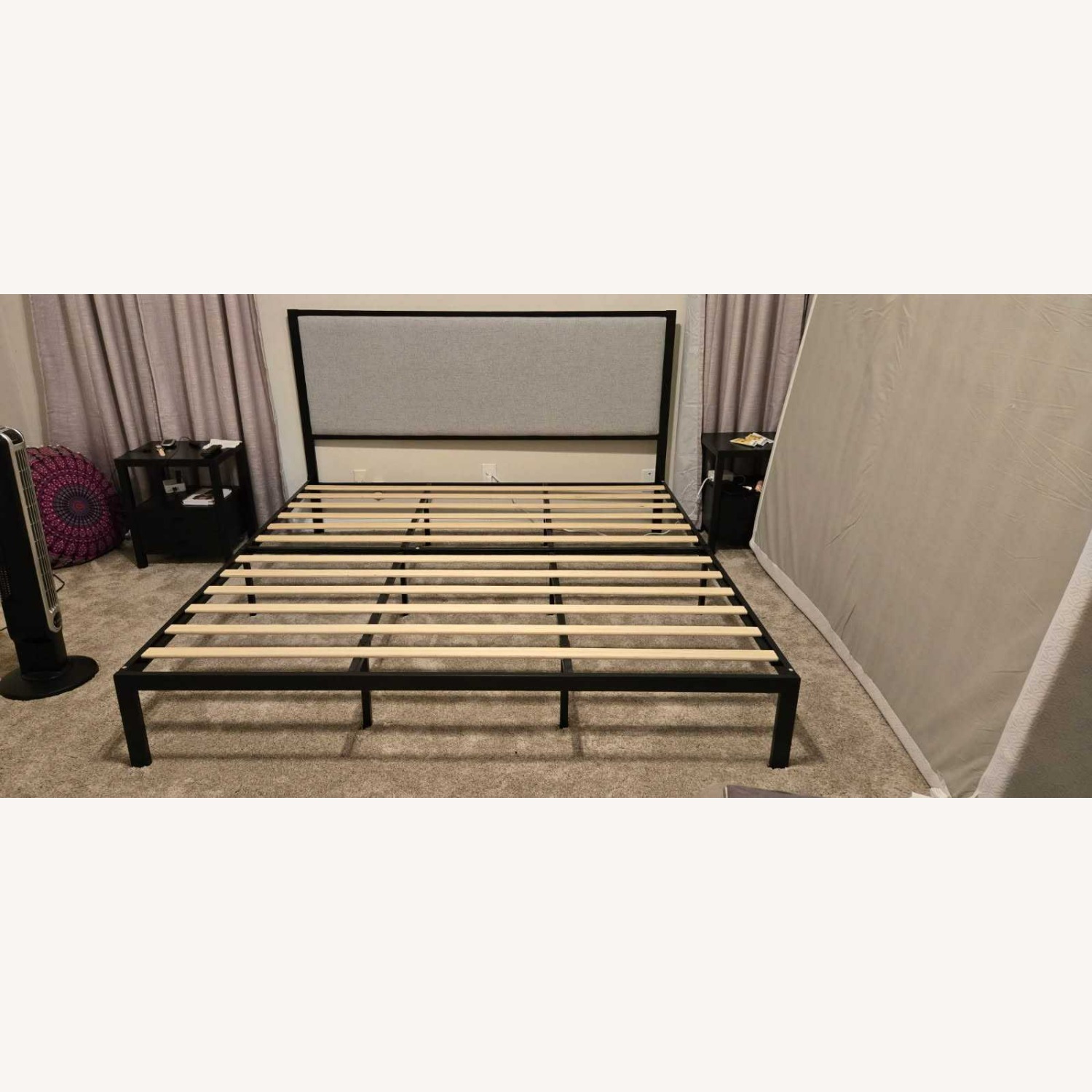 Wade Logan Ataman Black Metal King Bed - image-3