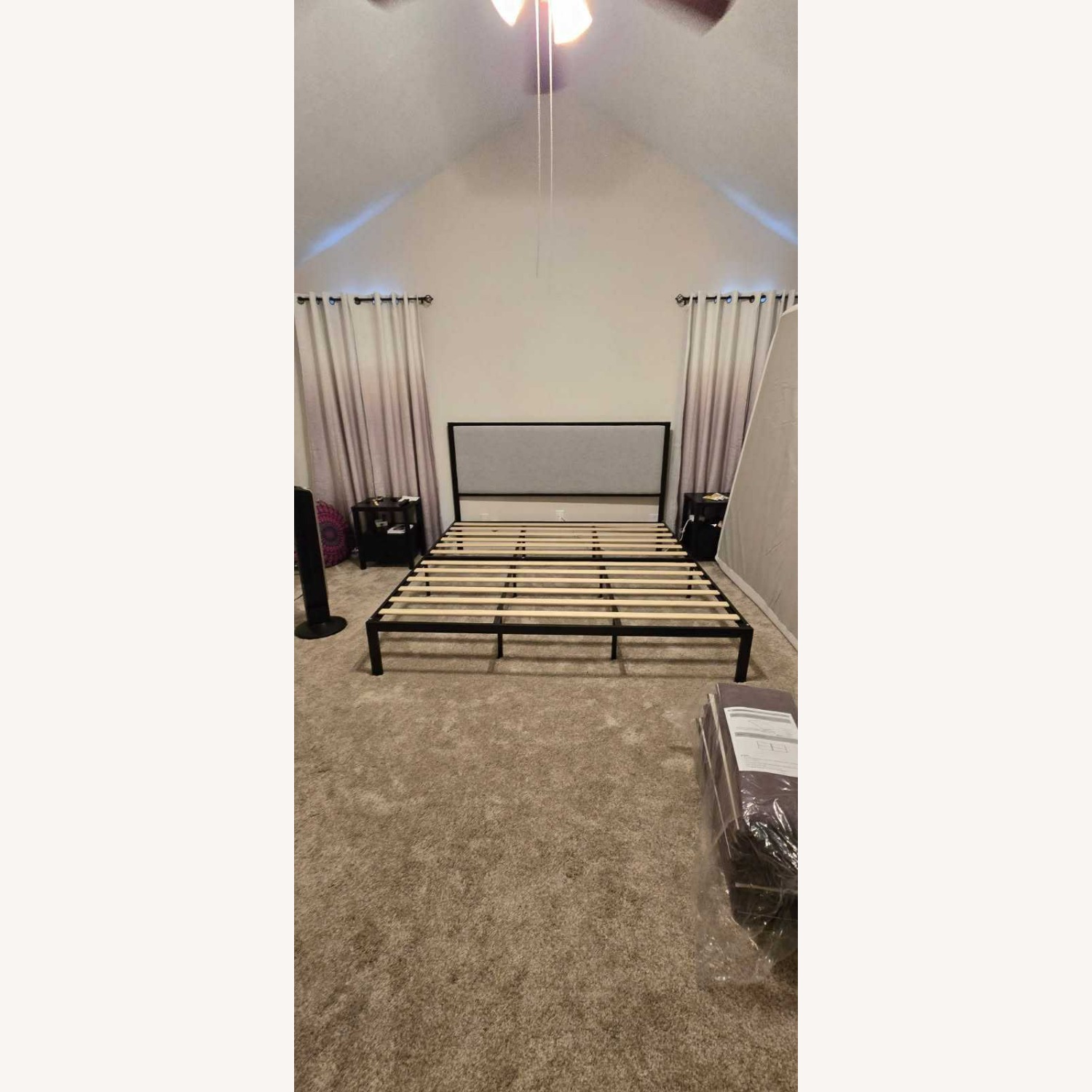 Wade Logan Ataman Black Metal King Bed - image-1