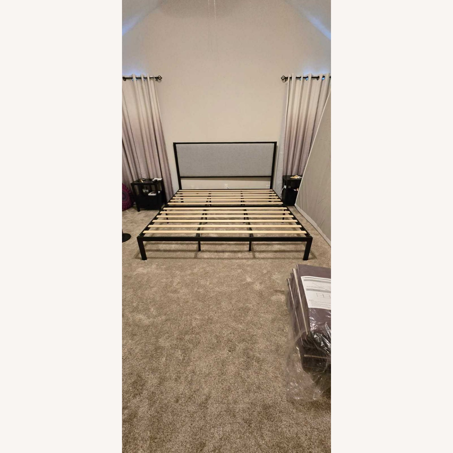 Wade Logan Ataman Black Metal King Bed - image-2