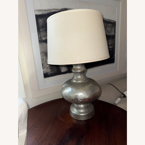 Used Silver Glass Table Lamp for sale on AptDeco