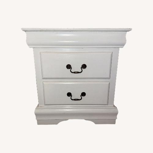 Used Vintage/Antique Finds White Wood Nightstand for sale on AptDeco