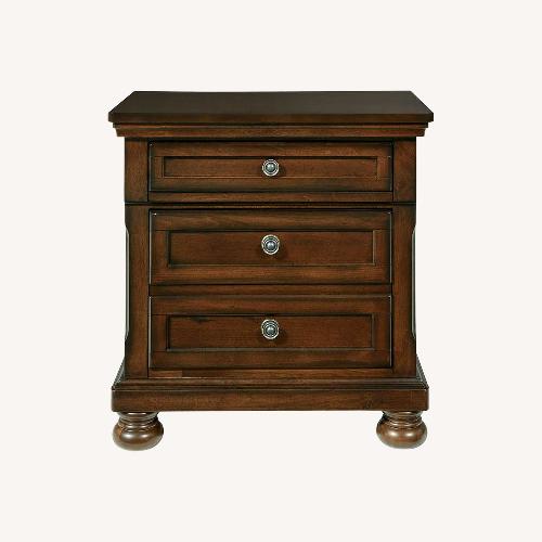 Used Ashley Furniture Porter Dark Brown Side Tables for sale on AptDeco