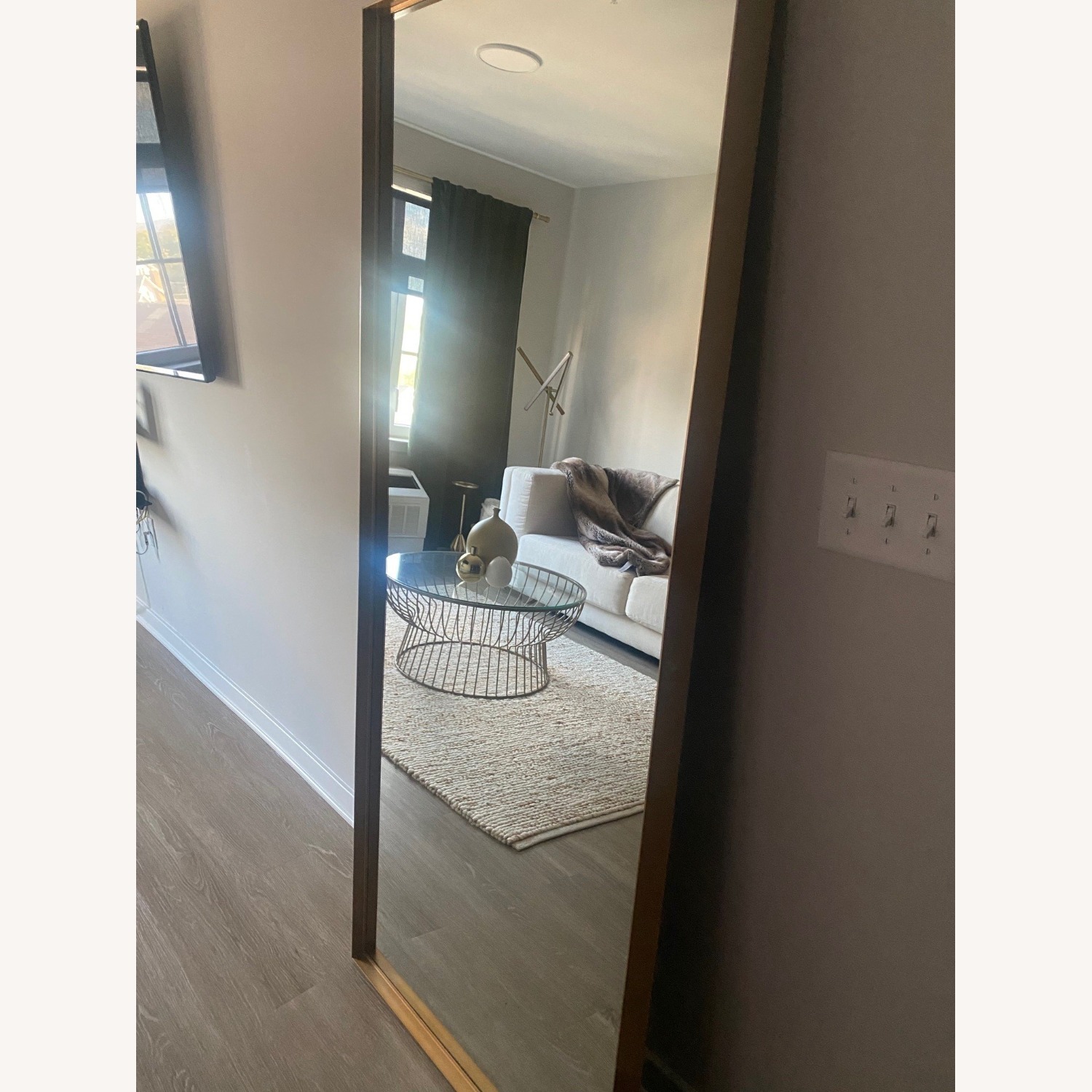 Metal Frame Floor Mirror - image-1