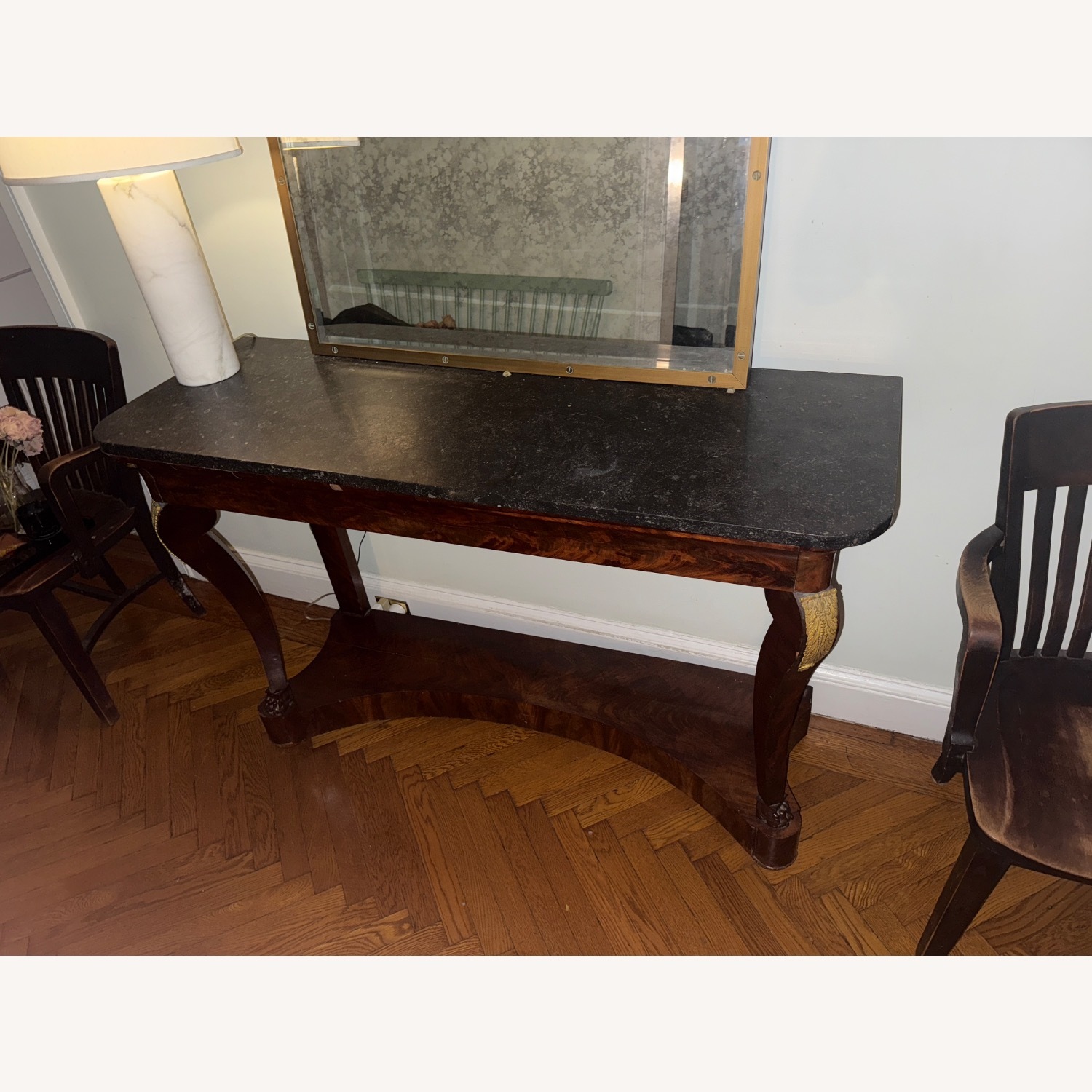 Vintage/Antique Finds Dark Brown Marble Sideboard - image-2