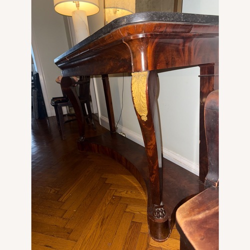 Used Vintage/Antique Finds Dark Brown Marble Sideboard for sale on AptDeco