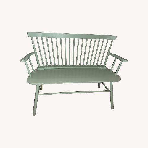 Used Vintage/Antique Finds Green Wood Bench for sale on AptDeco