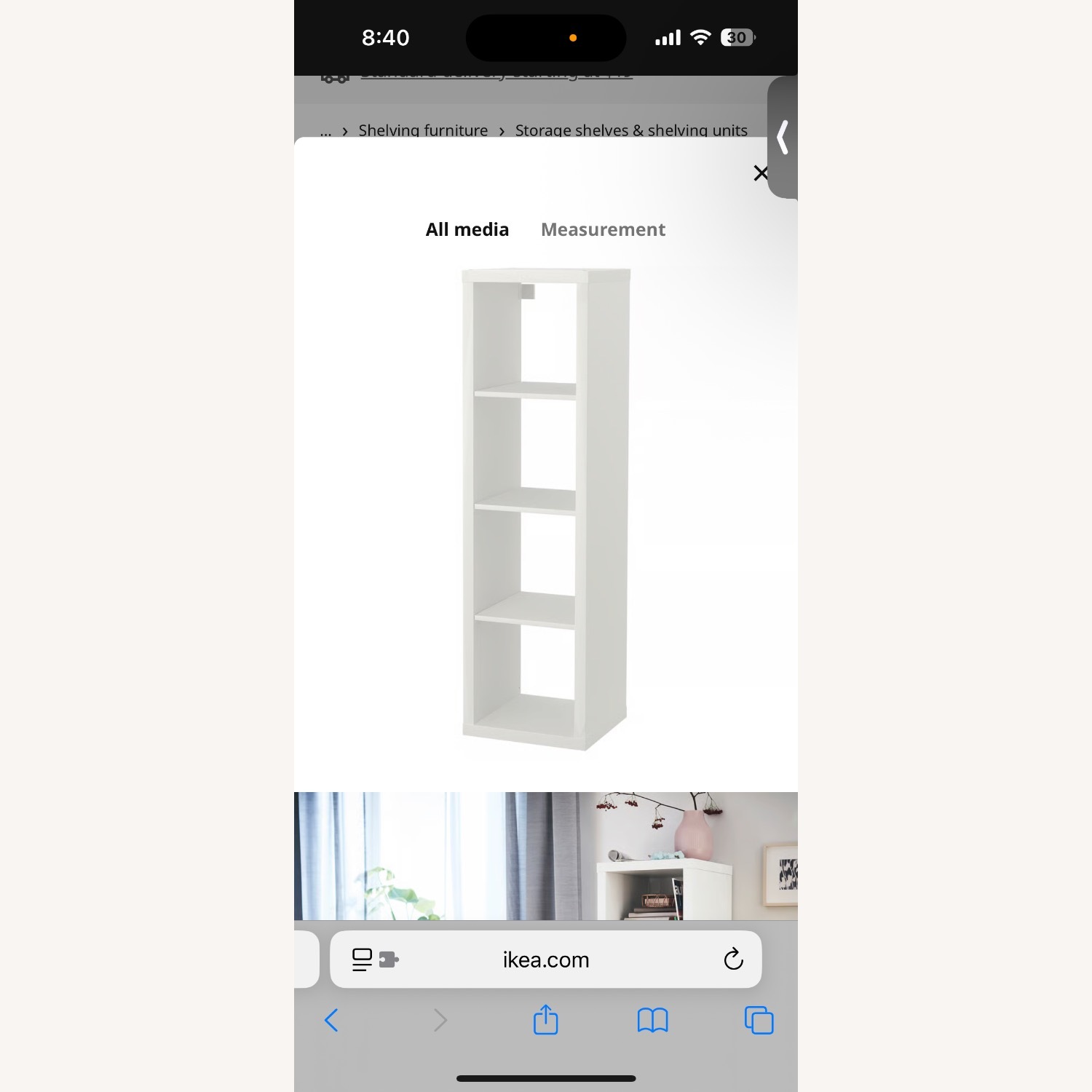 IKEA Kallax White Wood Wall Unit - image-3