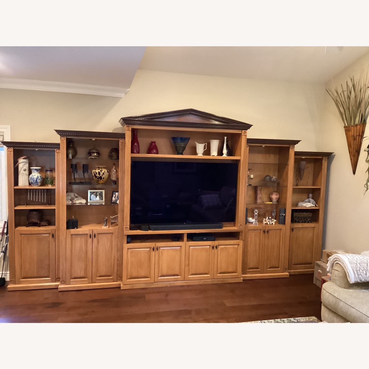 Natural Wood Wall Unit - image-4