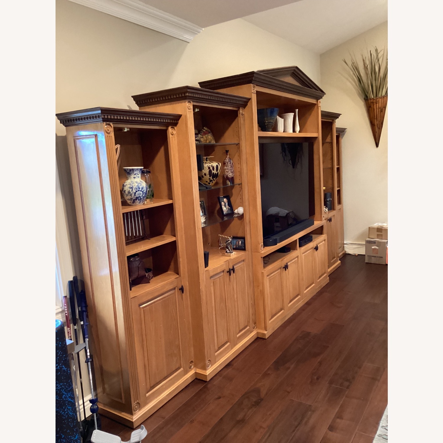 Natural Wood Wall Unit - image-2