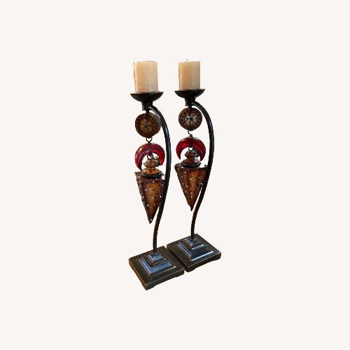 Used Glass Candle Holder for sale on AptDeco
