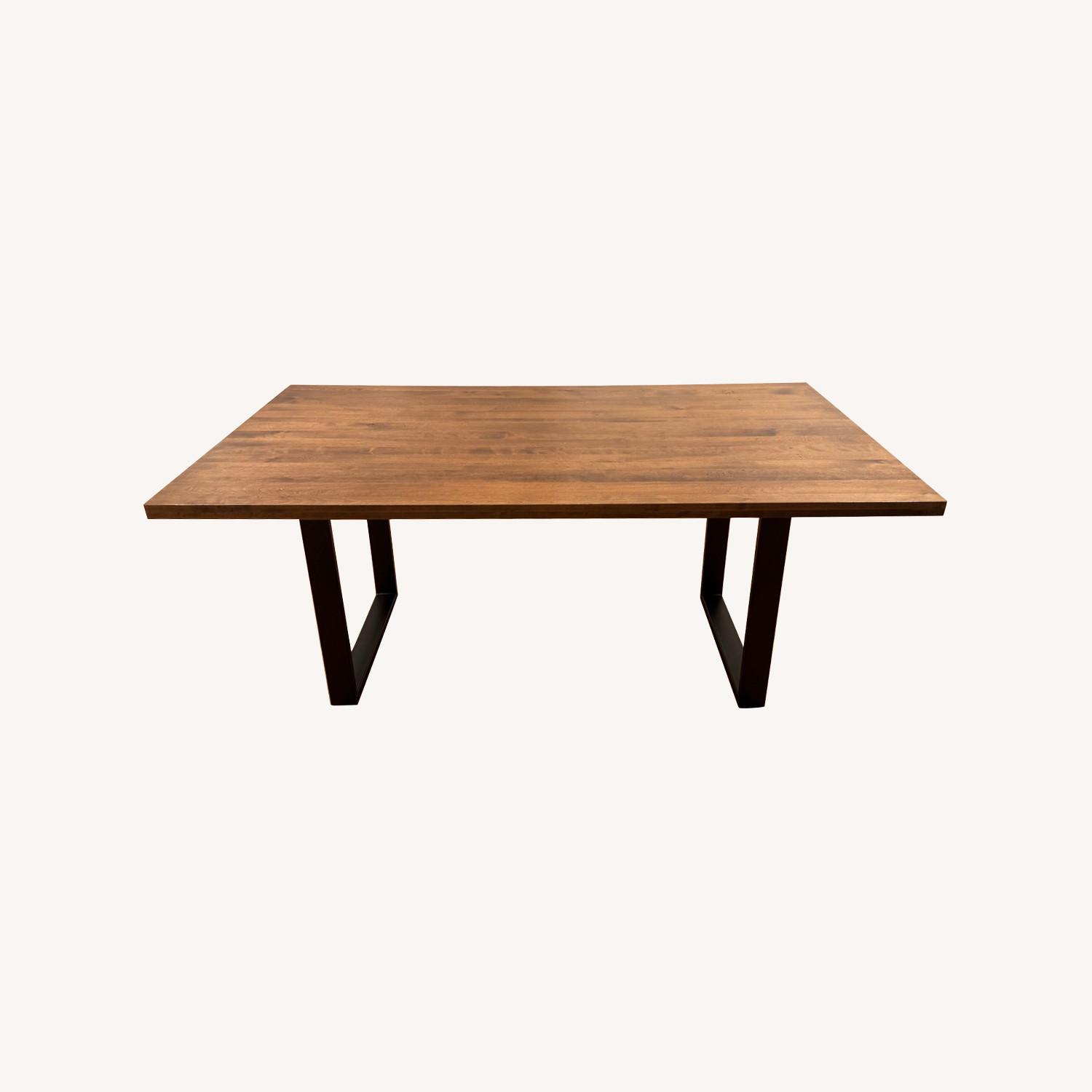 Arhaus Dark Brown Wood Dining Table - image-0
