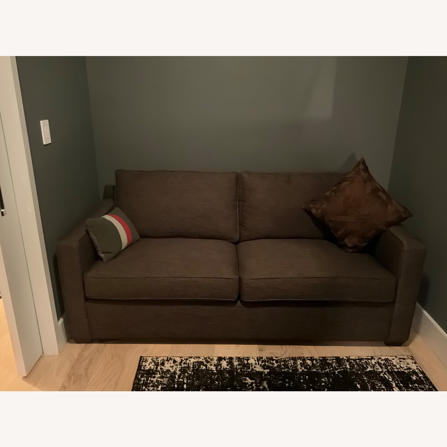Crate & Barrel Dark Gray Davis Queen Sleeper Sofa - image-2
