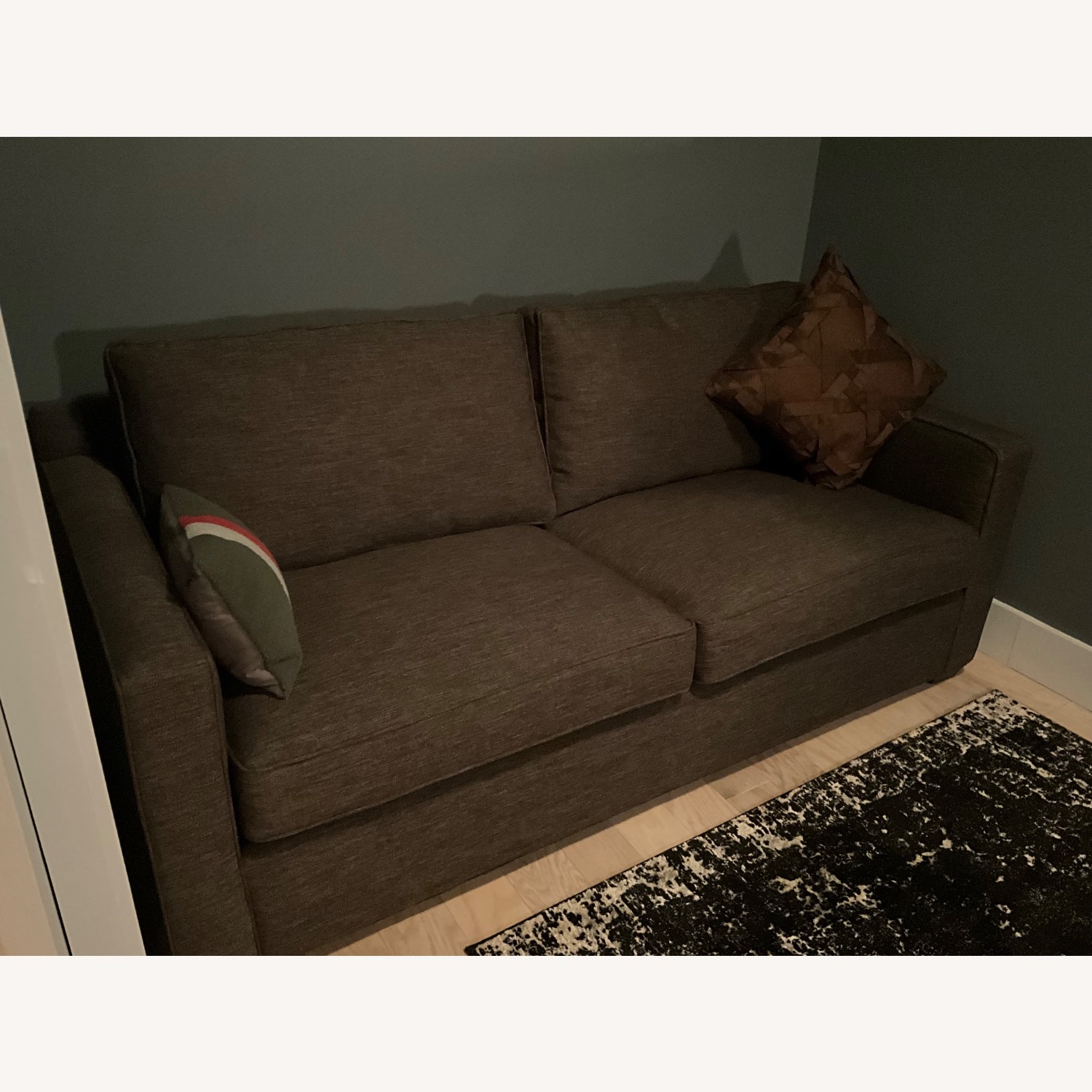 Crate & Barrel Dark Gray Davis Queen Sleeper Sofa - image-4