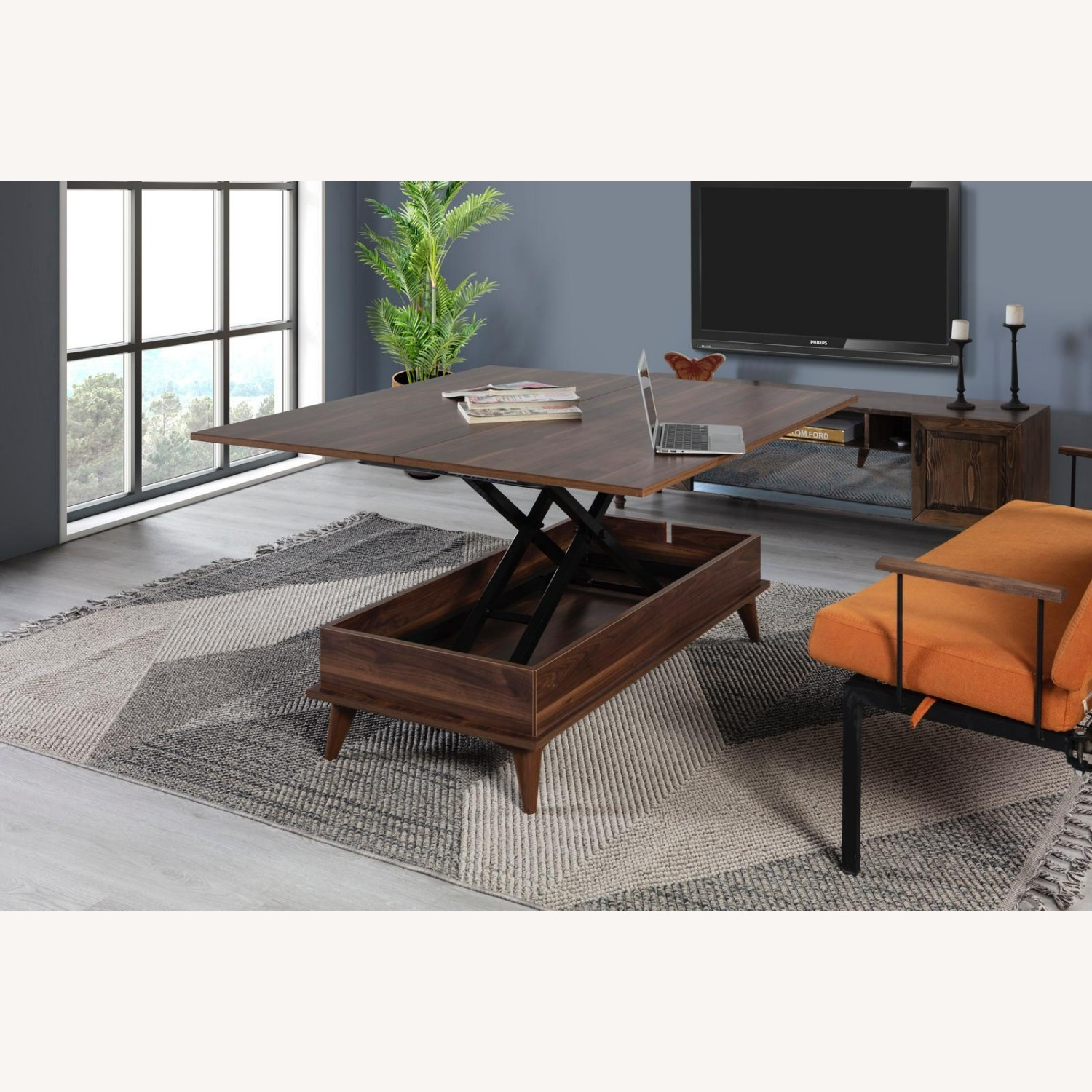 Lift Top Coffee Table, Walnut - image-3