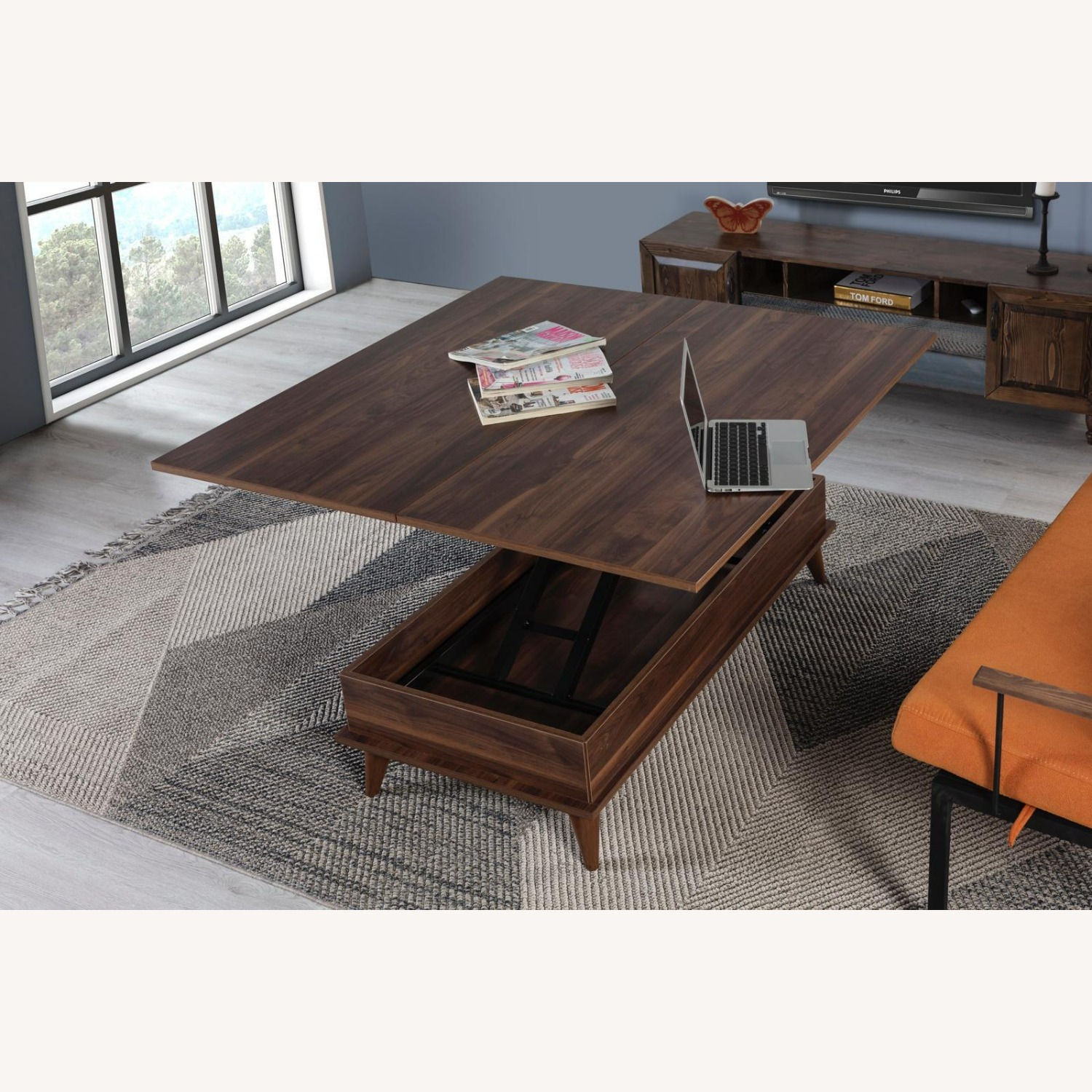 Lift Top Coffee Table, Walnut - image-4