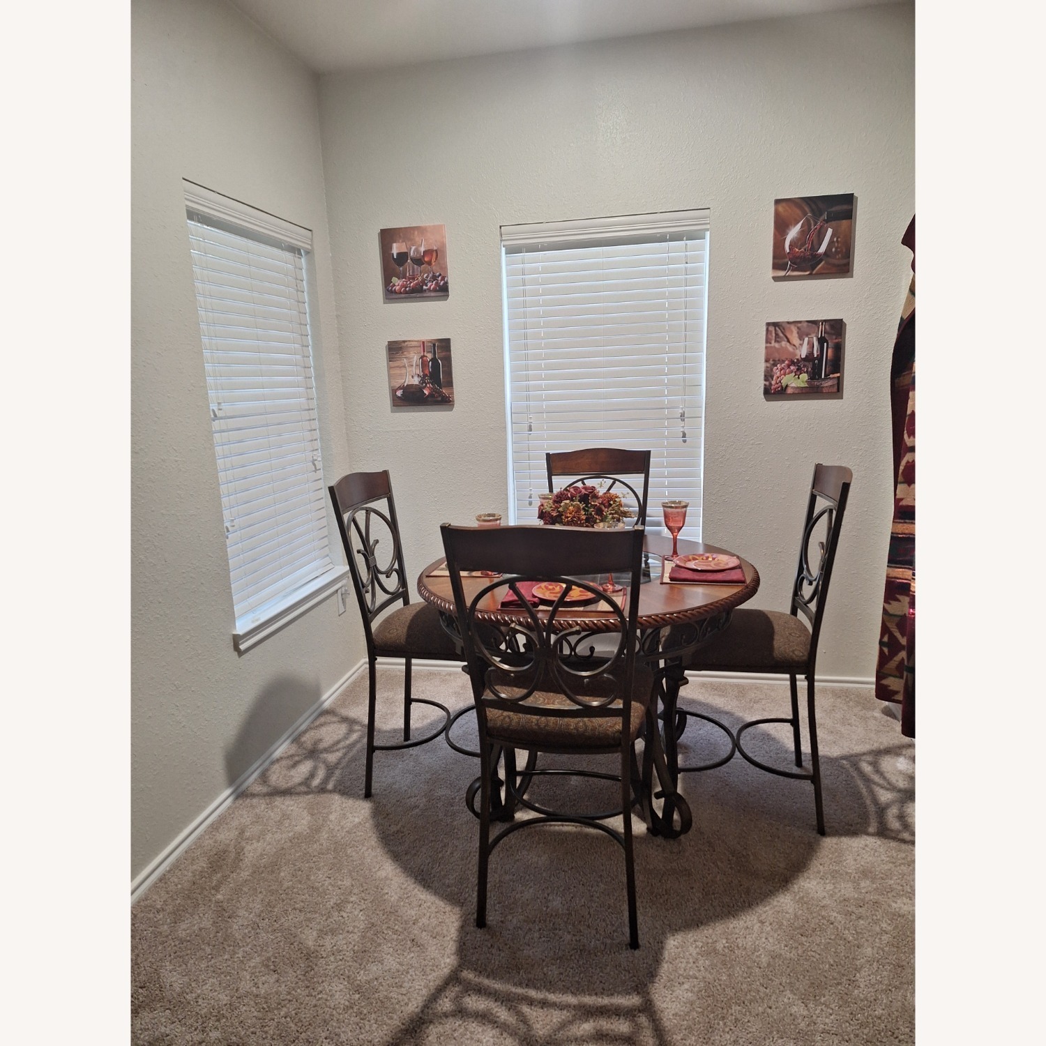 Dark Brown Wood Dining Table - image-1