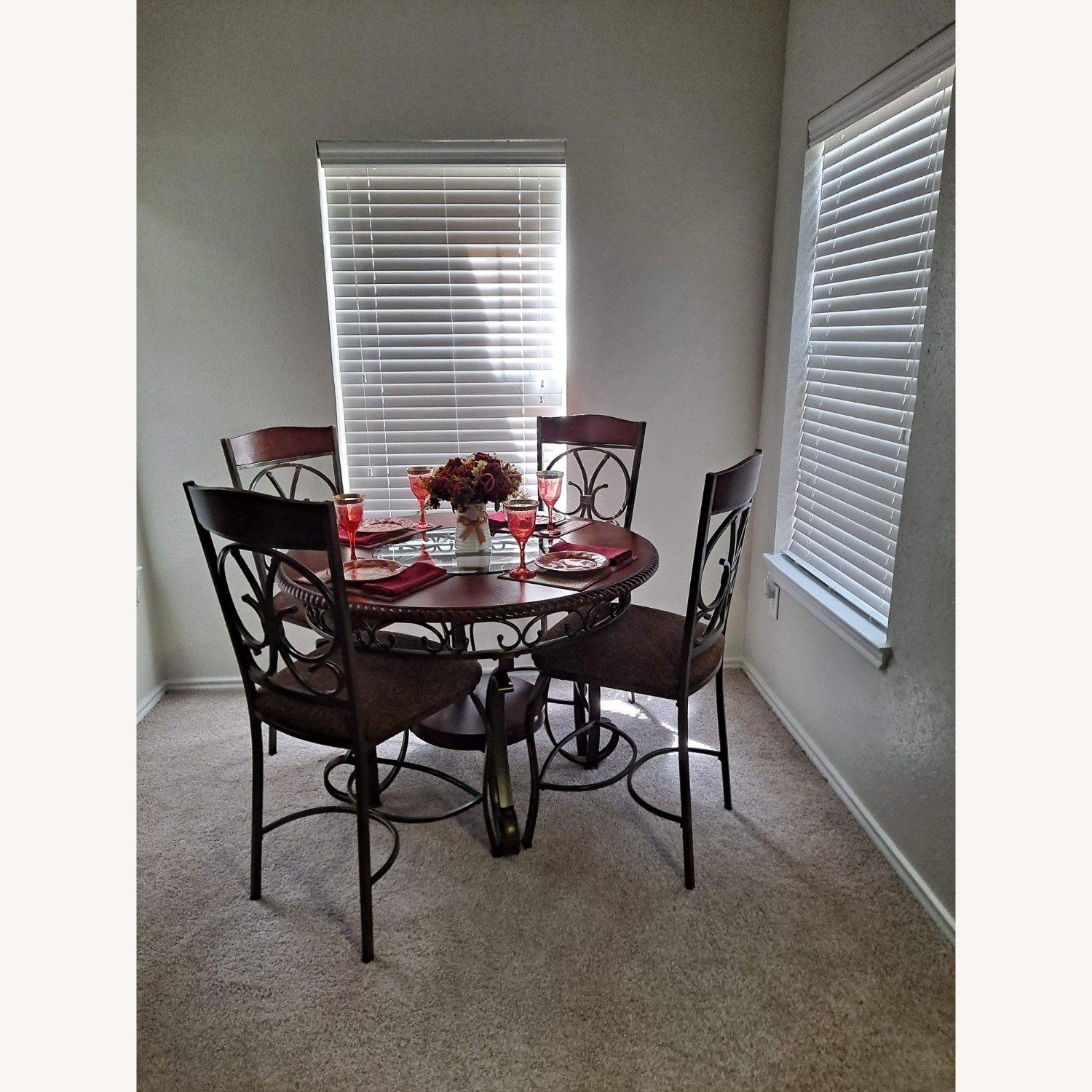 Dark Brown Wood Dining Table - image-3
