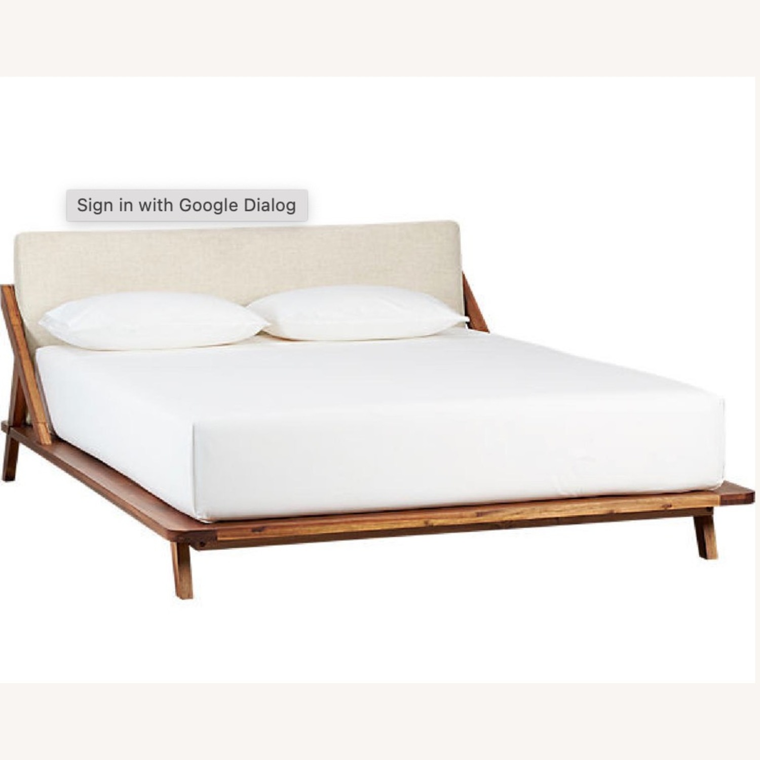 CB2 Drommen Acacia Bed - image-1