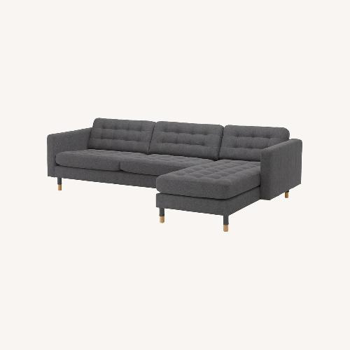 Used IKEA LANDSKRONA Sofa Light Gray Chaise Lounge for sale on AptDeco