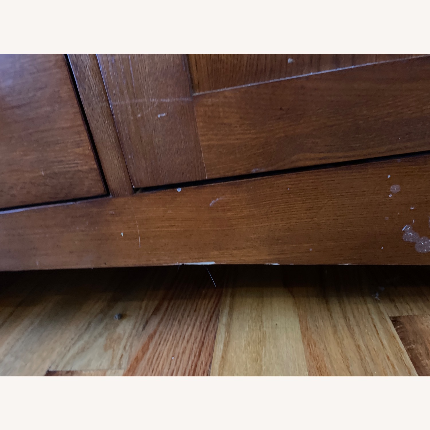 Mission Style Dark Brown Wood China Cabinet - image-3