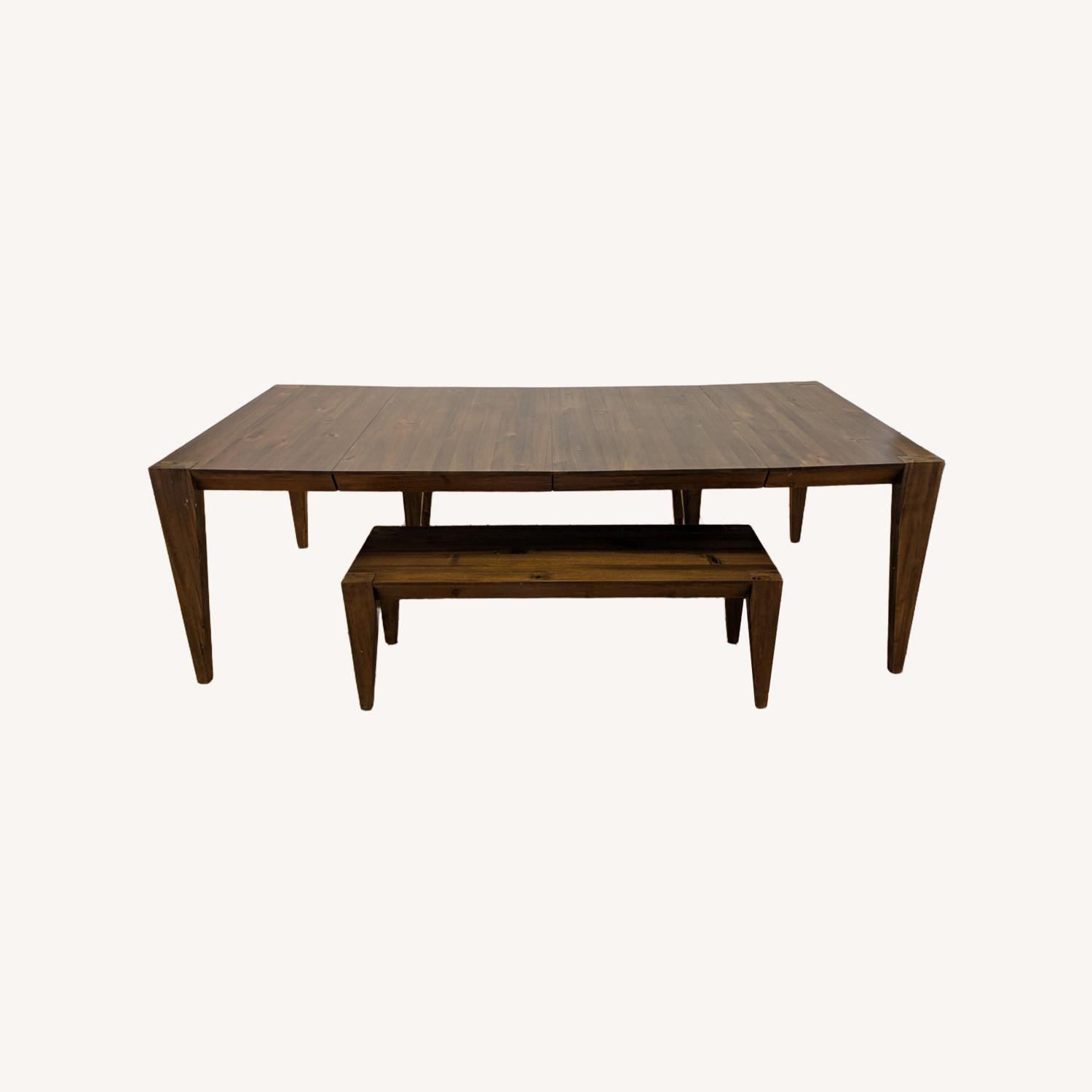 West Elm Extendable Dining Table & Benches - image-0