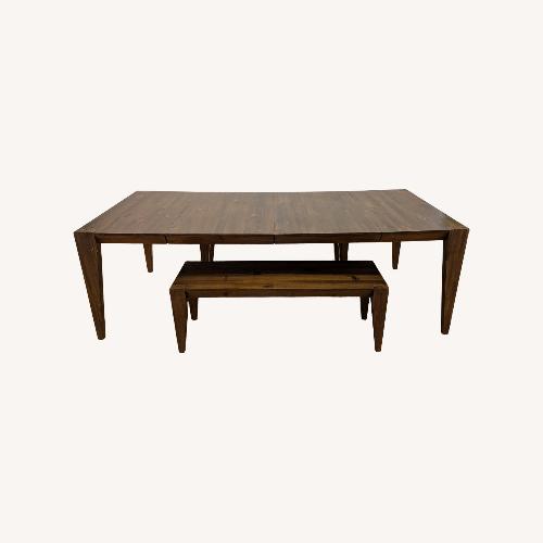 Used West Elm Extendable Dining Table & Benches for sale on AptDeco